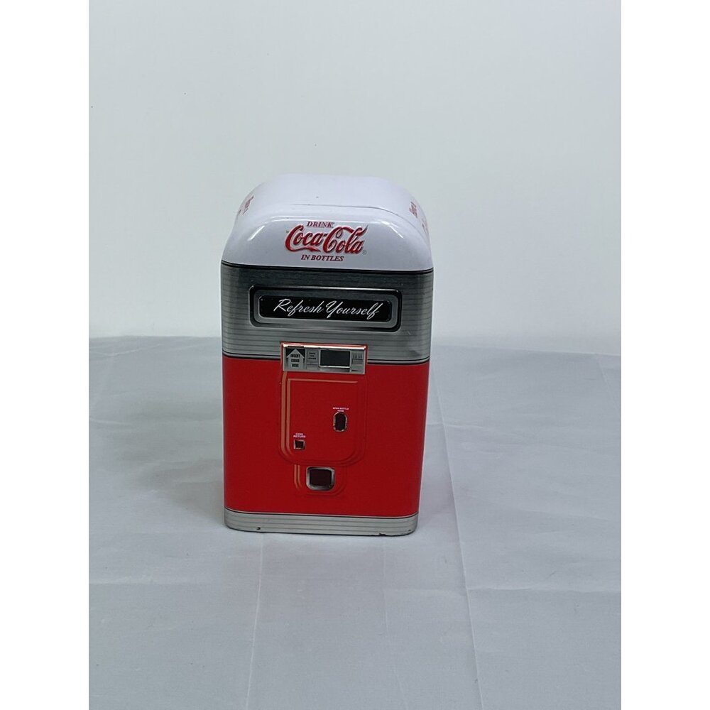 Coca-Cola Miniature Vending Machine Tin Canister Collectible